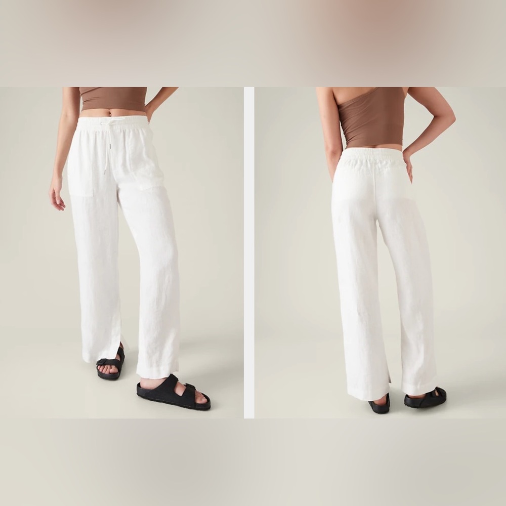 NWT ATHLETA Retreat Linen Wide Leg Pant